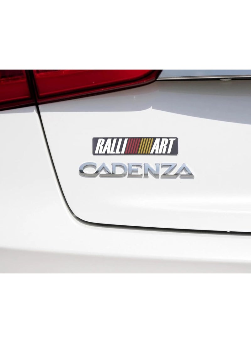 Car Aluminum Metal Badge Logo Sticker Body Trunk Decoration Decal Compatible with Mitsubishi Ralliart Ralli Art Lancer EX Outlander 3 Xl L200 (Black) - Image 3