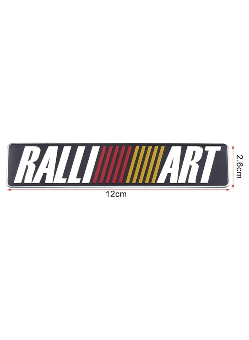 Car Aluminum Metal Badge Logo Sticker Body Trunk Decoration Decal Compatible with Mitsubishi Ralliart Ralli Art Lancer EX Outlander 3 Xl L200 (Black) - Image 4