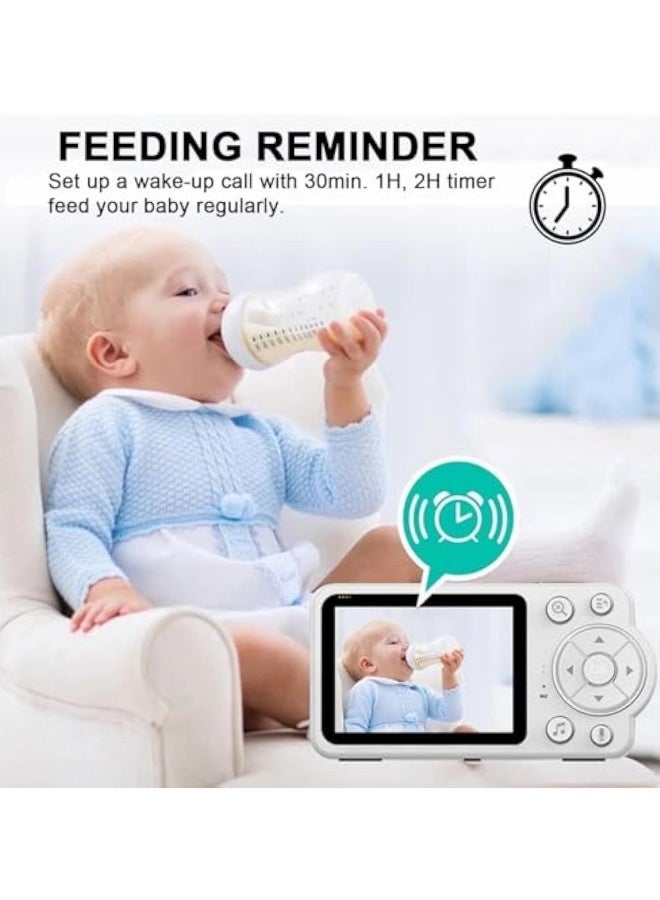 ACPLAY Reliable Baby Monitor with Two-Way Talk, Cry Alerts, 2.8” HD Display, Infrared Night Vision, Temperature Sensor, Feeding Reminders, and Long Battery Life for Ultimate Peace of Mind - Image 4