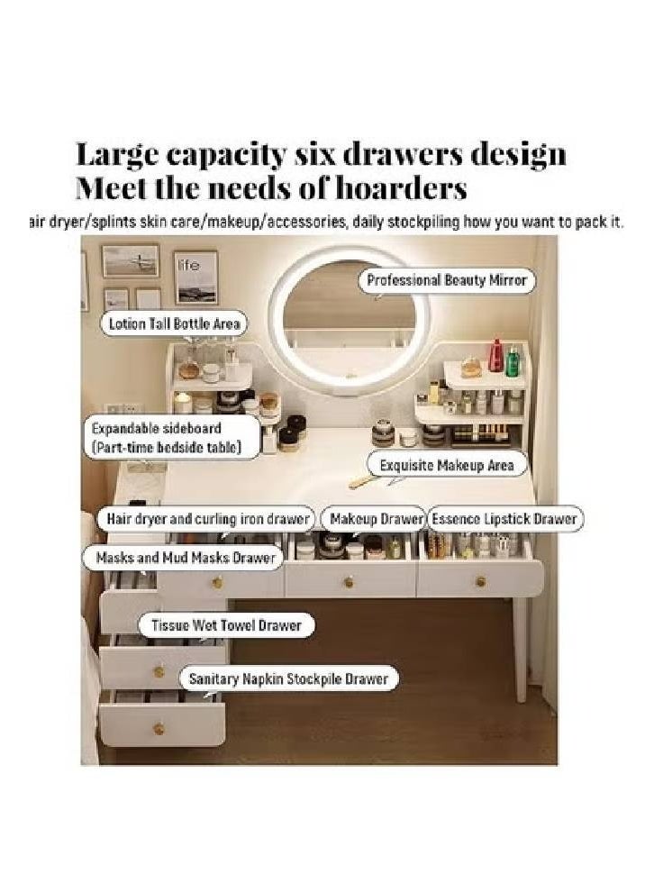 keke Multifunctional Makeup Vanity Dressing Table with LED Mirror - Image 2