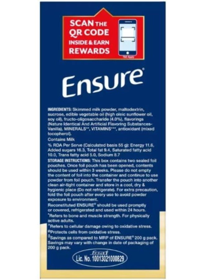 Ensure No 1 Nutritional Supplement Drink in the world, 32 nutrients High Protein,Calcium,Vit D, Vanilla 950g/1kg, Wt may vary, Powder, 1 count, 35 servings - Image 2