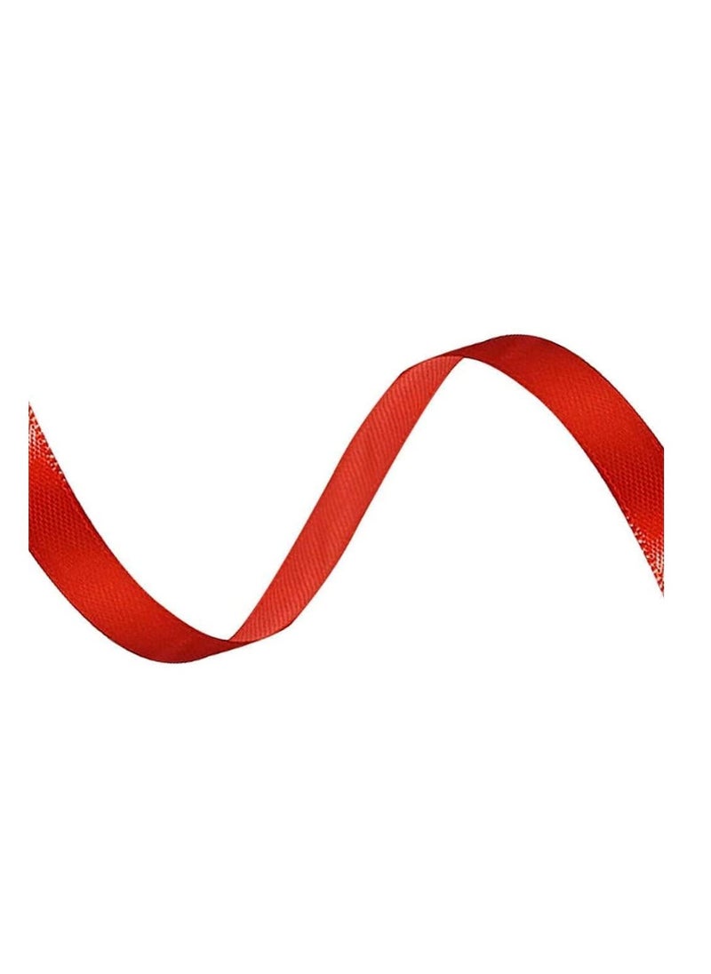 MARKQ - Red Satin Ribbon, 12mm x 25yd Double Faced Polyester Ribbon for Gift Wrapping, Party Favors, Wedding Decorations, Bow Making, Bouquets, Sewing Projects & Craft Supplies - Image 1