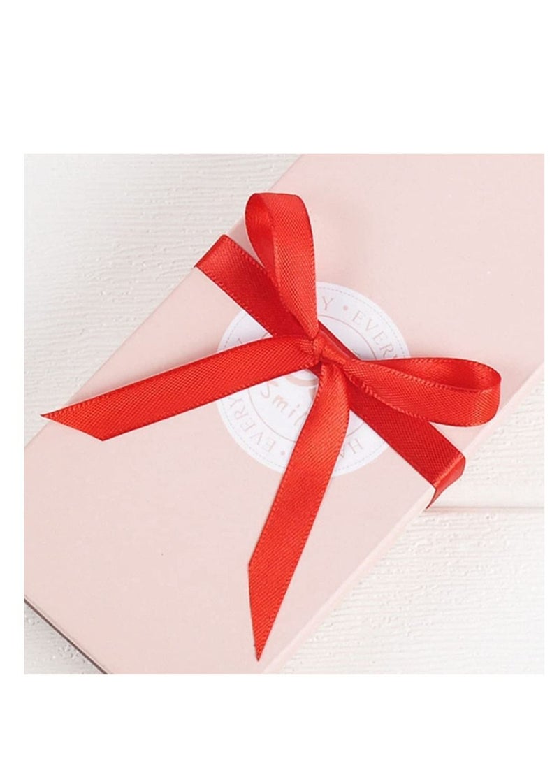 MARKQ - Red Satin Ribbon, 12mm x 25yd Double Faced Polyester Ribbon for Gift Wrapping, Party Favors, Wedding Decorations, Bow Making, Bouquets, Sewing Projects & Craft Supplies - Image 1