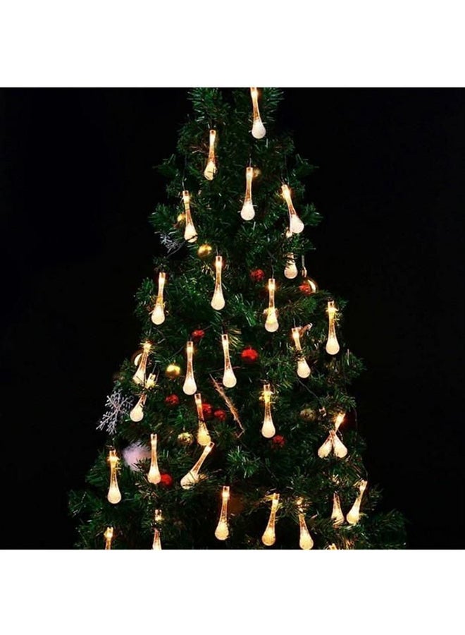 شريط أضواء مزود بـ30 مصباح LED يعمل بالطاقة الشمسية ذهبي/ أسود 7 x 23سم - Image 3