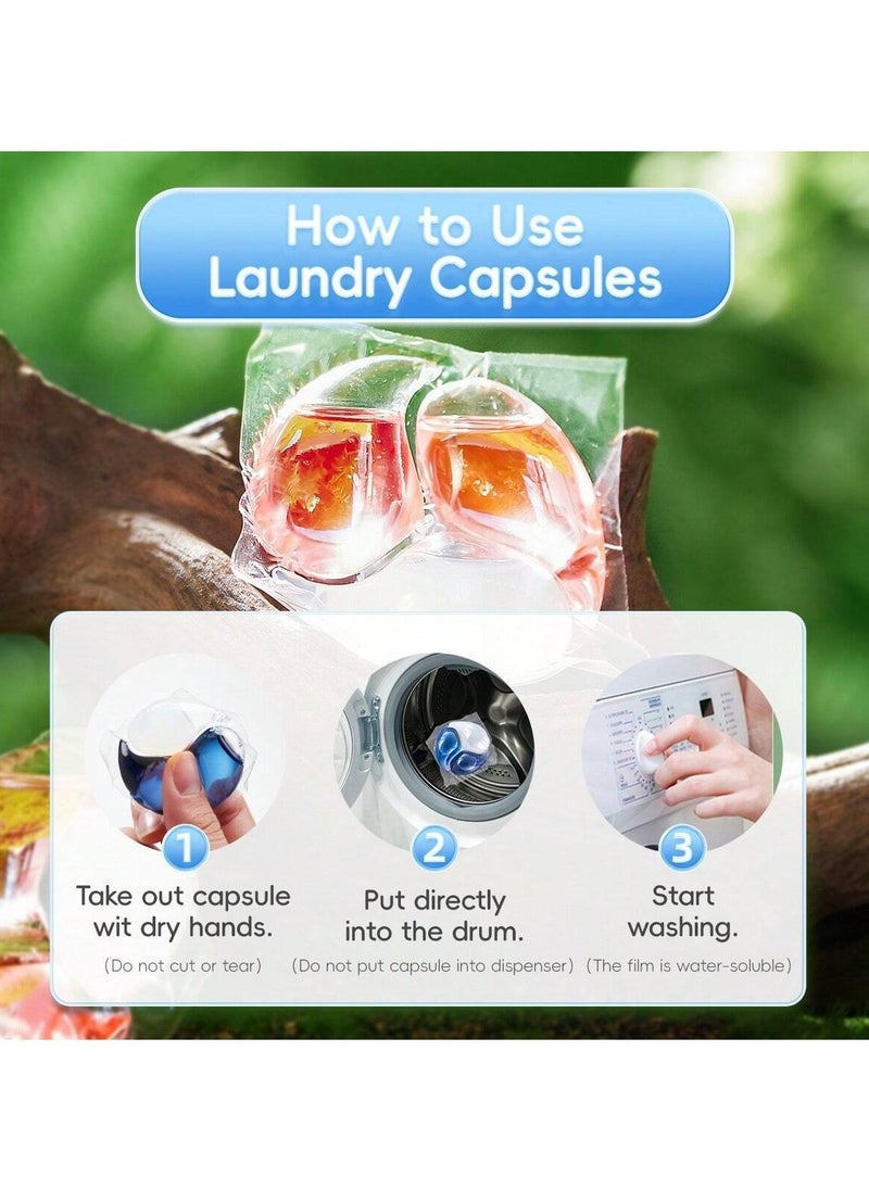 OqFresh+ - 30 Pods of Peach Stain Removal Detergent in 3-In-1 Laundry Capsules with Triple Action for Fresh Laundry - Image 1