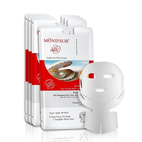 Mond'sub MOND’SUB (Pack of 5 x 40g) Pearl Revitalizing & Brightening 3D Hanging Ears Neck & Facial Masks - Image 3