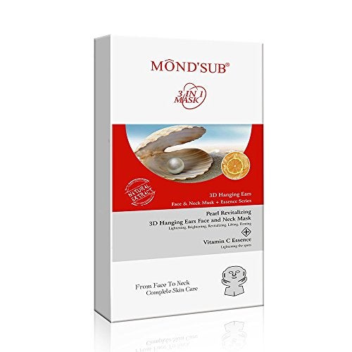 Mond'sub MOND’SUB (Pack of 5 x 40g) Pearl Revitalizing & Brightening 3D Hanging Ears Neck & Facial Masks - Image 1