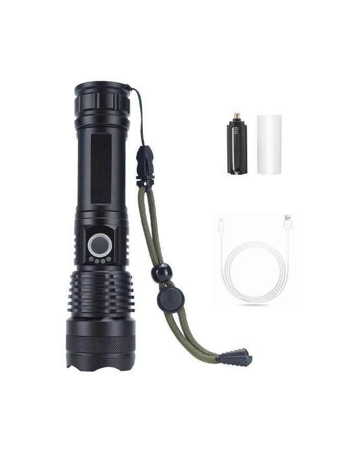 Rechargeable LED Flashlights, Super Bright Zoomable Flashlight with 5 Modes, Handheld Light with 26650 Battery Camping