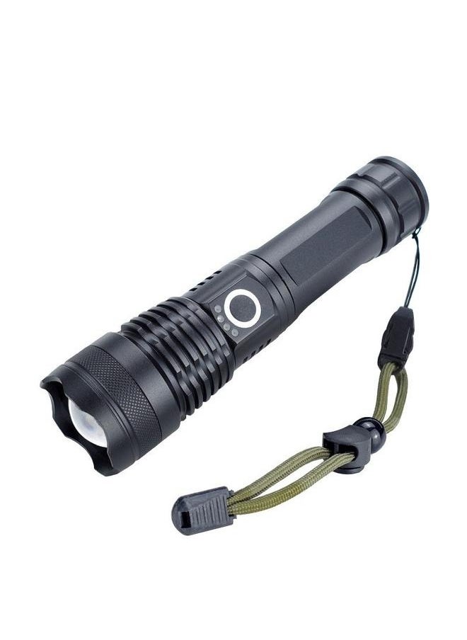 Rechargeable LED Flashlights, Super Bright Zoomable Flashlight with 5 Modes, Handheld Light with 26650 Battery Camping