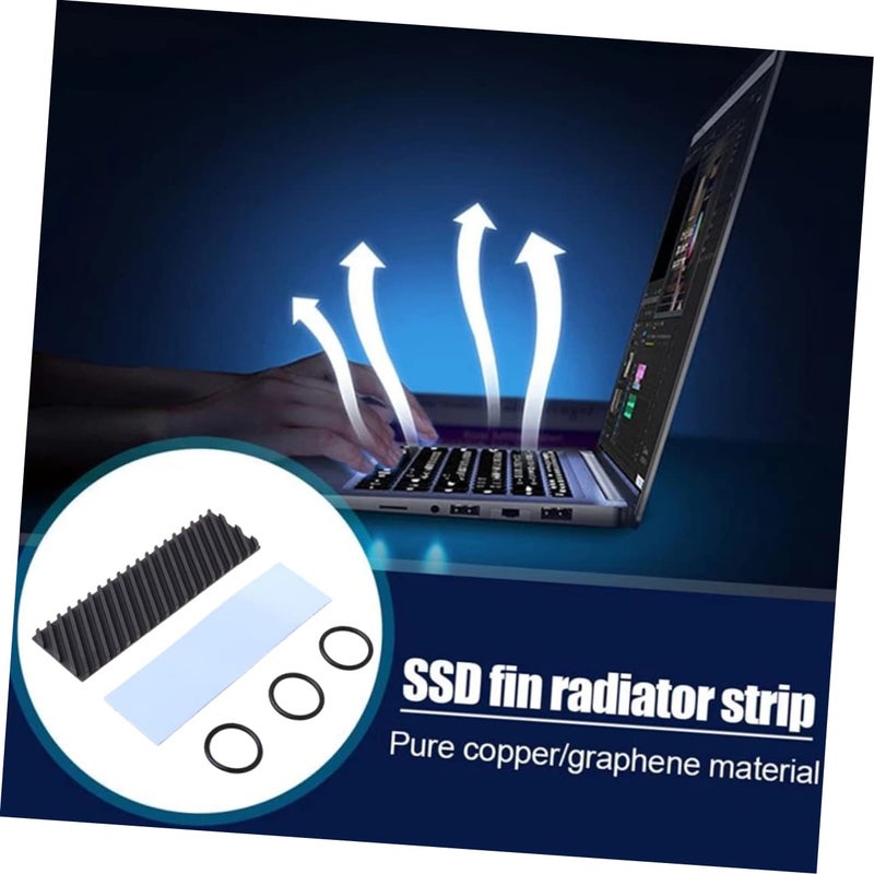 Graphene Coating M 2 2280 SSD Heatsink Cooler with Aluminum Fins - Image 4