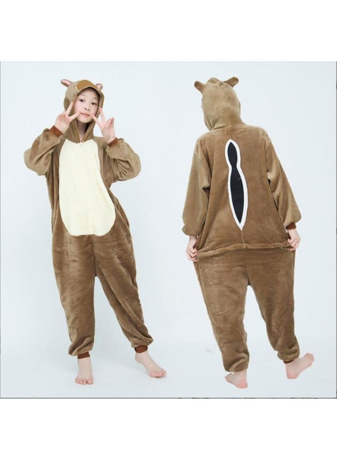 Trade Children's Animal Romper Crawling Suit Baby Autumn Winter Flannel Grey Wolf Turtle One-piece Pajamas