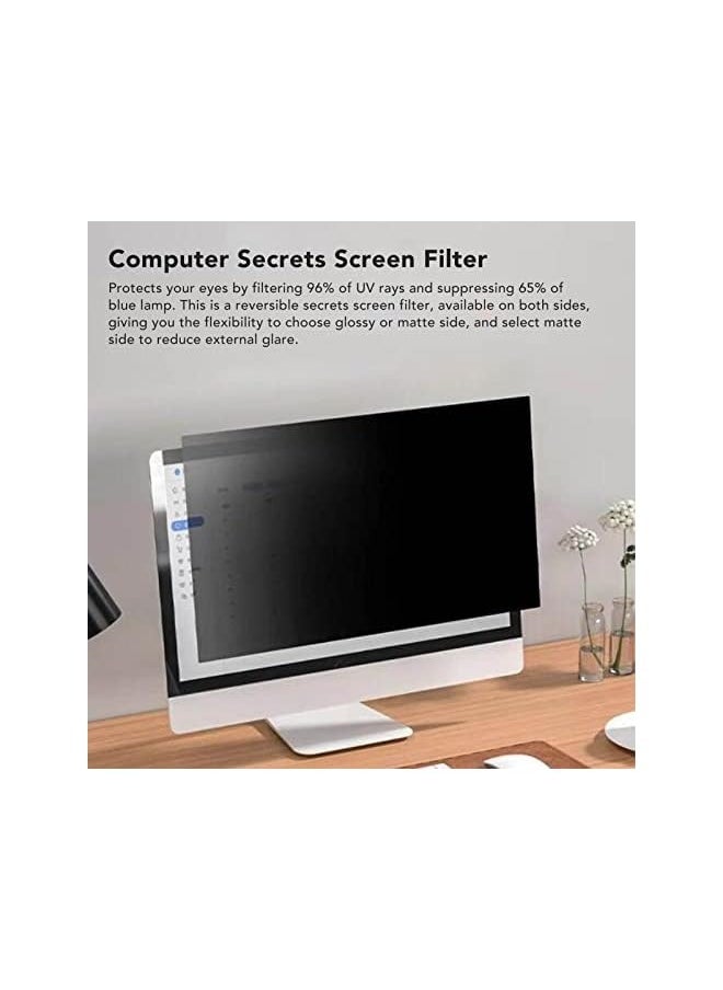 erorex 20 Inch Computer Filter 16:9 Aspect Ratio Widescreen Laptop Monitor Anti Peeping Film Anti Blue Light Screen Protector Anti Scratch for PC Laptop  - Image 2
