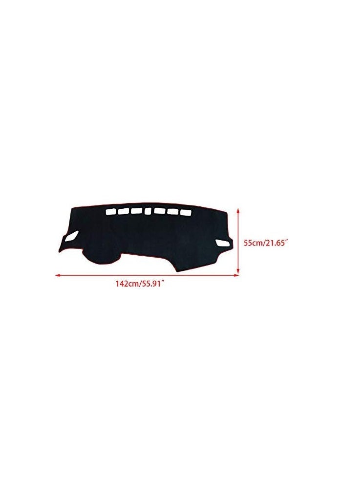 DEMULAX Black Dashboard Cover for Hyundai Elantra 2017-2020 - Image 2