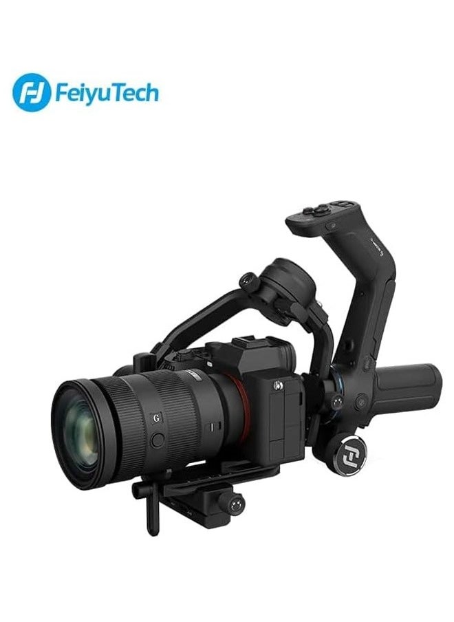 FeiyuTech SCORP-C Camera Stabilizer, Gimbal for DSLR and Mirrorless Camera, 3-Axis Handheld Camera Gimbal,5.5lbs Payload, for Sony α7Ⅳ A6300/A6400 A7S3 a9/a7 for Canon 5D3/80D for Nikon D7500/Z5/Z6 II