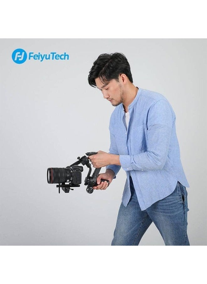 FeiyuTech SCORP-C Camera Stabilizer, Gimbal for DSLR and Mirrorless Camera, 3-Axis Handheld Camera Gimbal,5.5lbs Payload, for Sony α7Ⅳ A6300/A6400 A7S3 a9/a7 for Canon 5D3/80D for Nikon D7500/Z5/Z6 II