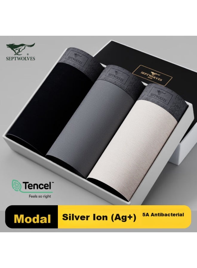 Septwolves Septwolves Men's Modal Silver Ion Antibacterial Underwear Bottoms 3-pack  - Image 1