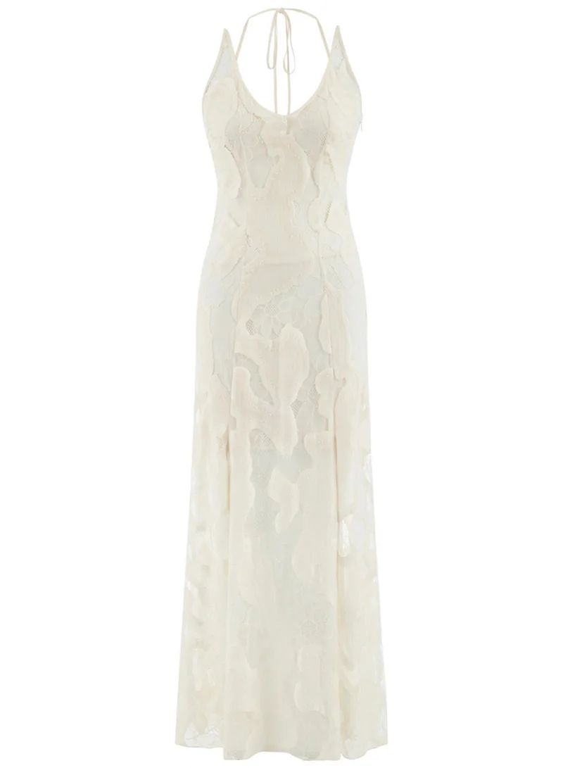 Nocturne Floral Lace Maxi Dress