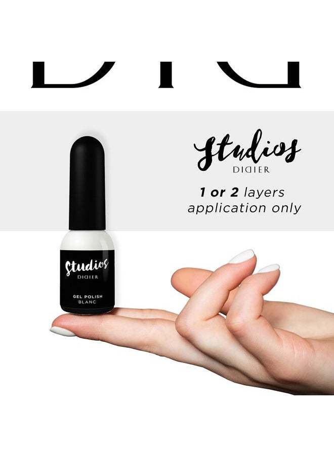DIDIER LAB - Studios Gel Polish Blanc - Professional Manicure Pedicure Products - Rich Pigment for Complete Nail Coverage - Flawless Shine - Suitable for Beginners - UV Lamp - Gift for Women - Image 1