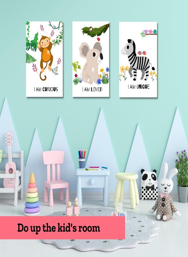 EKDALI Set of 6 Animal Posters with Motivational Affirmations for kids room and Nursery Decor| Approx 9 x 6 inches | 350 GSM thick Posters - Image 5