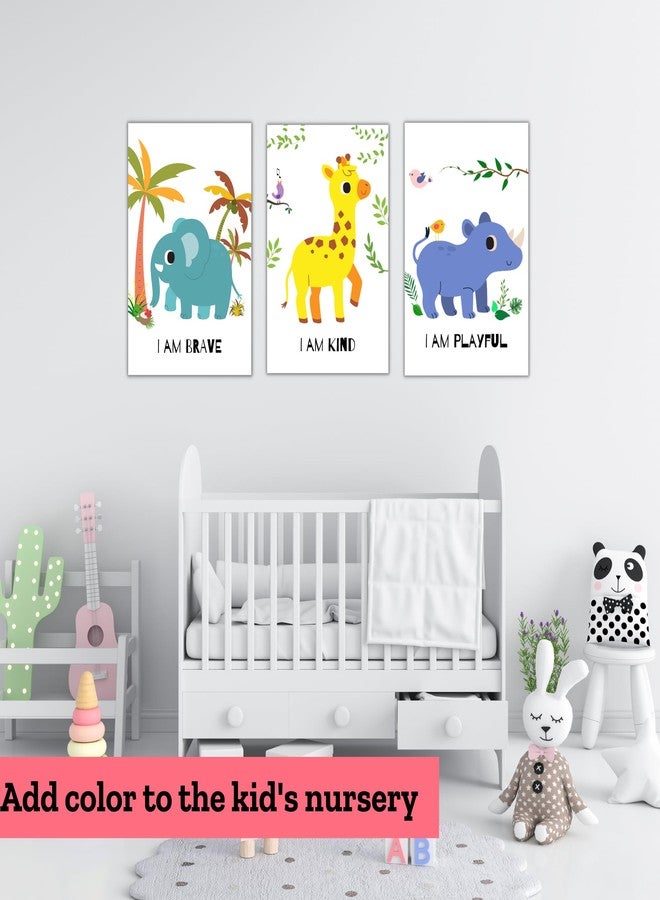 EKDALI Set of 6 Animal Posters with Motivational Affirmations for kids room and Nursery Decor| Approx 9 x 6 inches | 350 GSM thick Posters - Image 4