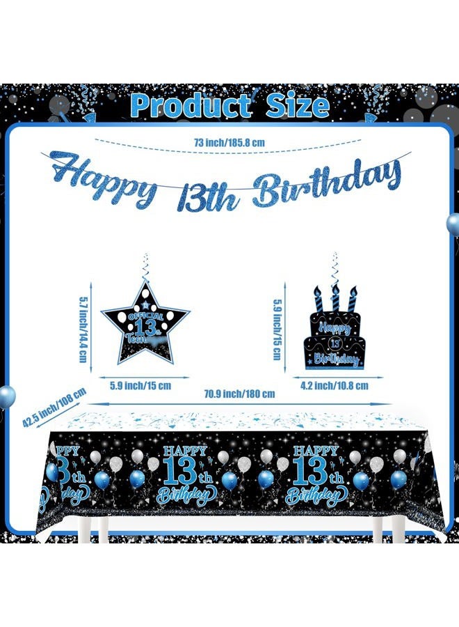 Yingoto 160pcs 13 Birthday Boy Decorations Plate, Officially a Teenager Party Decorations 13th Birthday Plates and Napkins Banner Teenage Boy Birthday Decorations 13th Birthday Decorations for Boys - Image 3