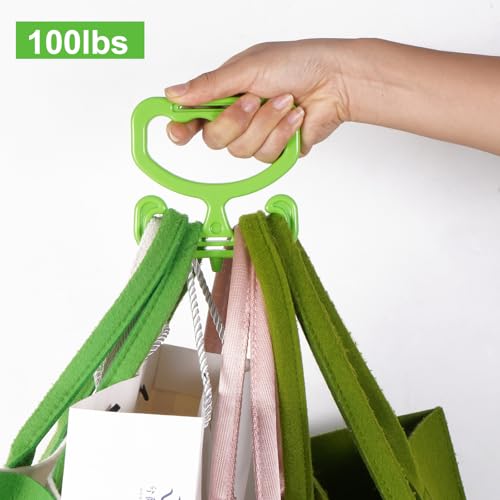 Hadwoer 2-Pack Grocery Bag Carrier, Heavy Duty Grocery Bag Holder, Each Holds Up to 100lbs – Comfortable Grip for Carrying Shopping Bags, Grocery Bags, Buckets & More - Image 3