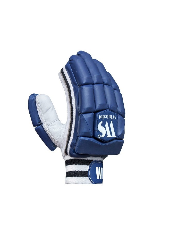 WHITEDOT SPORTS Combo Dot 2.1 Leather Navy Blue Cricket Batting and Batting Gloves, Suitable for Mens/Adult/Large Right Hand - Image 4