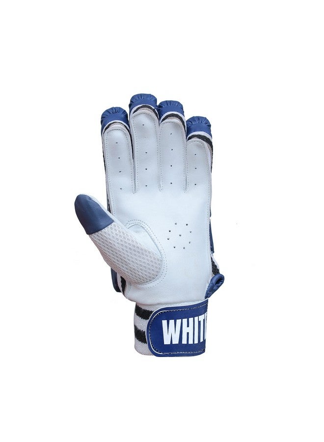 WHITEDOT SPORTS Combo Dot 2.1 Leather Navy Blue Cricket Batting and Batting Gloves, Suitable for Mens/Adult/Large Right Hand - Image 5