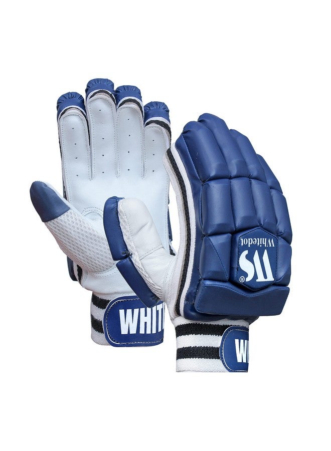 WHITEDOT SPORTS Combo Dot 2.1 Leather Navy Blue Cricket Batting and Batting Gloves, Suitable for Mens/Adult/Large Right Hand - Image 3