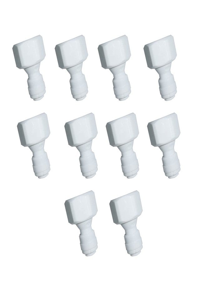 YZMSZ Straight 1/2" Female Thread to 1/4" OD Tube Quick Connector Tubing Fittings for Water Purifiers Filters Reverse Osmosis Systems accessories,10pcs. - Image 1