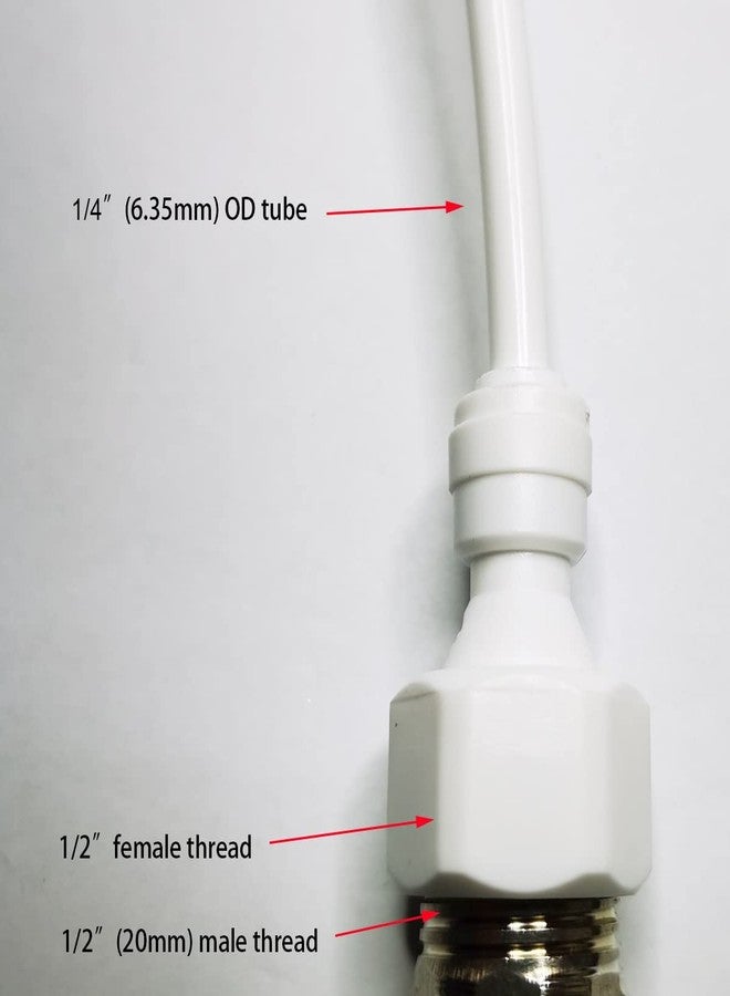 YZMSZ Straight 1/2" Female Thread to 1/4" OD Tube Quick Connector Tubing Fittings for Water Purifiers Filters Reverse Osmosis Systems accessories,10pcs. - Image 3