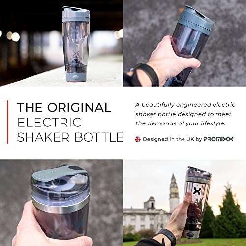 PROMIXX زجاجة شاكر بروماكس برو - إصدار جديد - قابلة للشحن، قوية لاهتزازات البروتين السلسة - تشمل تخزين المكملات، خالية من BPA، سعة 20 أونصة، رمادي جرافيت - Image 3