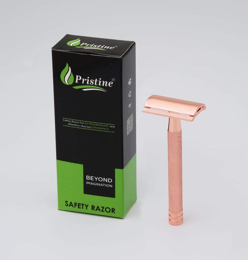 Pristine Shaving Double Edge Safety Razor For Men COPPER PLATING (Close Comb) - Image 2