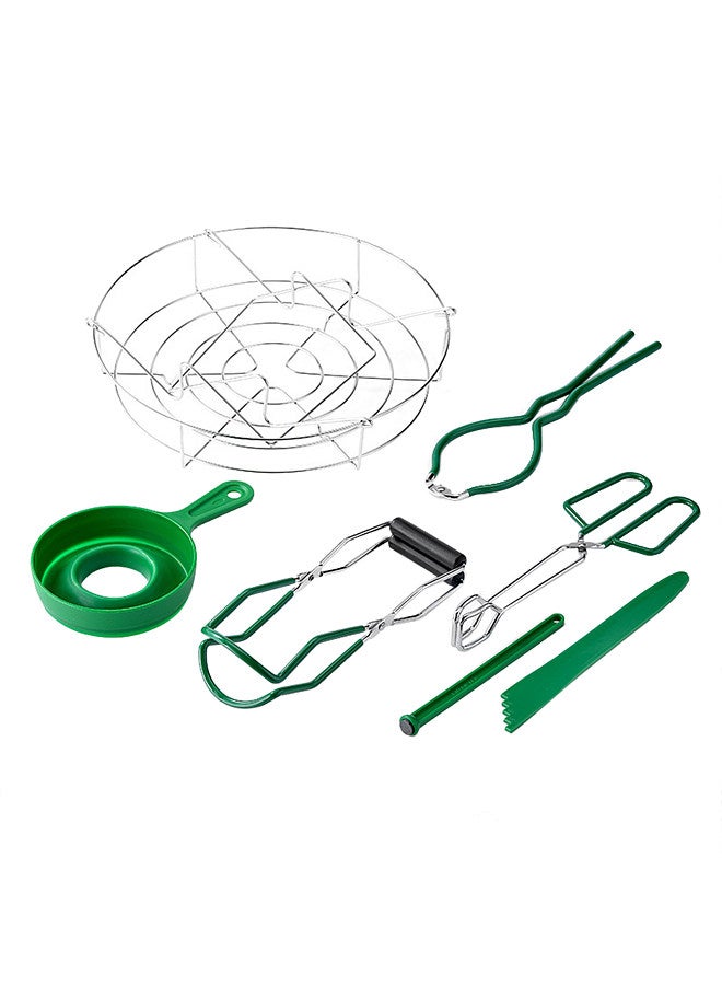 7-Piece Professional Canning Kit Canning Funnel/Lifter/Wrench/Steam Rack//Anti-Scald Supplies, Kitchen Tongs, Bubbler, Lid Lifter for Dehydrating Canning Pans and More  - Image 2