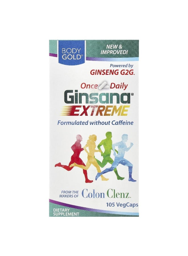 BodyGold, Ginsana® Extreme, 105 VegCaps (Packaging may vary)