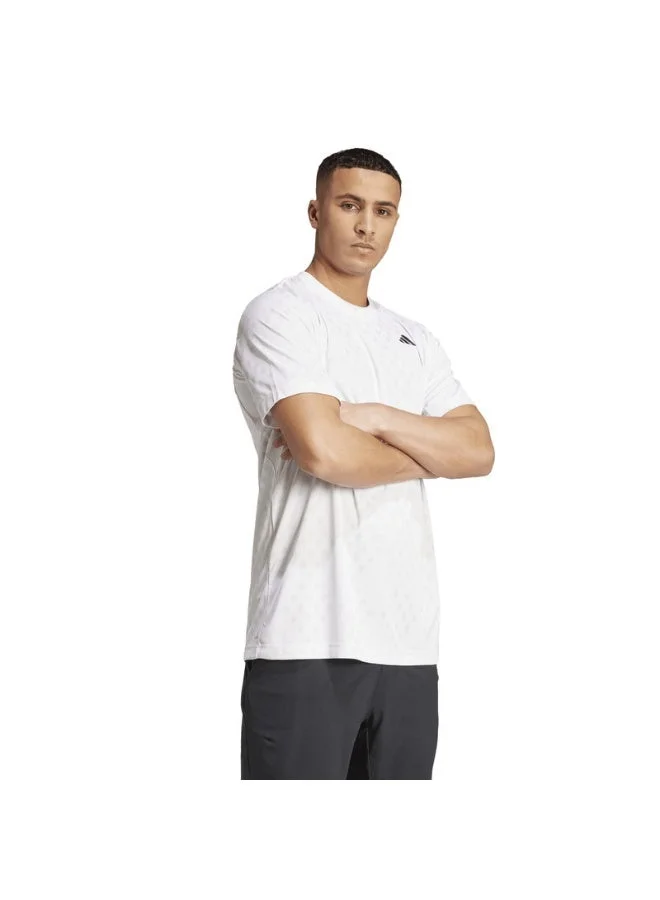 Adidas WHITE/DSHGRY Club Tennis Climacool Graphic T-Shirt for Men | Best Price UAE