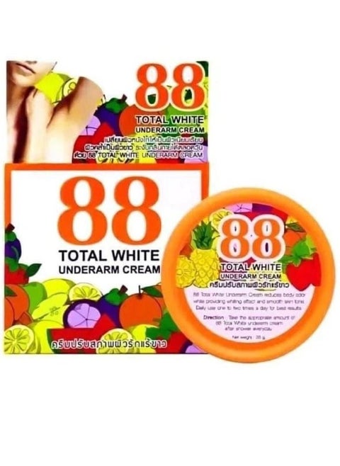 88 Total White Dark Armpit Treatment Cream gently removes impurities and dead cells accumulated deep in the pores and thus instantly reduces the phenomenon of armpit darkening.