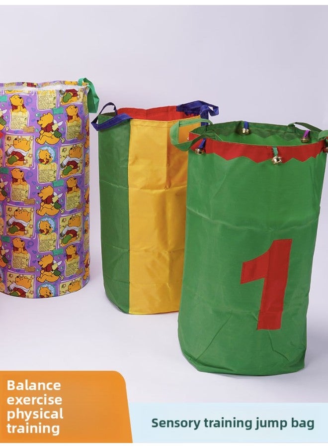 Kindergarten Children's Kangaroo Jumping Bags Physical Fitness Training Equipment Toys Jumping Bags Early Education Body Intelligence Equipment-Color:Sky Blue Double Layer Jump Bag Digital 4 - Image 5