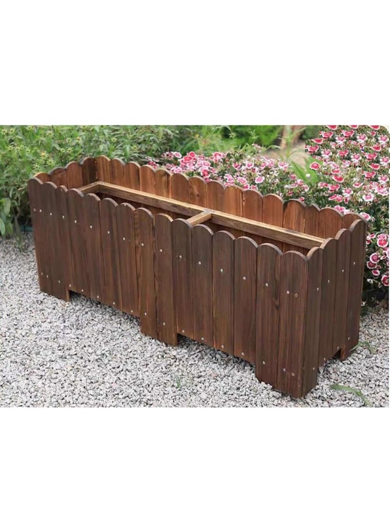 HOME TASTE وعاء زهور خشبي للحدائق الداخلية والخارجية - مزهرية أنيقة للزهور والأعشاب والأشجار الصغيرة - ديكور حديقة متين وأنيق - مثالي للمساحات الداخلية والخارجية (كبير) - Image 5