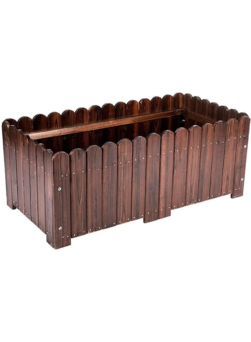 HOME TASTE وعاء زهور خشبي للحدائق الداخلية والخارجية - مزهرية أنيقة للزهور والأعشاب والأشجار الصغيرة - ديكور حديقة متين وأنيق - مثالي للمساحات الداخلية والخارجية (كبير) - Image 4