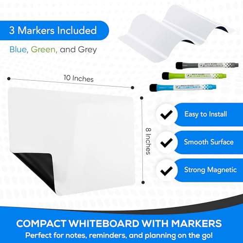 GeoEco Cruise Essentials – 4 Luggage Tag Holders for Royal Caribbean and Celebrity, Magnetic Dry Erase Whiteboard w/Markers, Cruise Compliant Power Adapter, 5 Strong 80lb Magnetic Hooks for Cruise Cabins - Image 4
