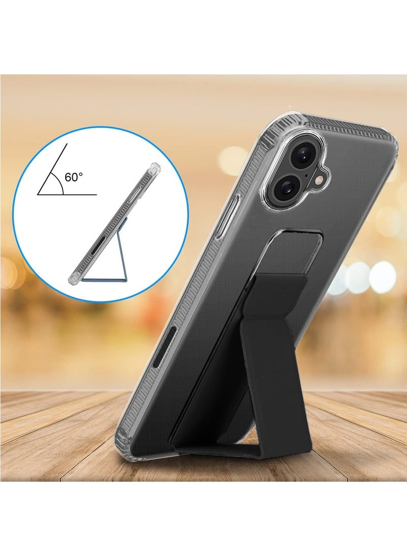 دبليو تيك غطاء حافظة آيفون 17 5G 2025 مع مقبض من TPU - شفاف/أسود - Image 2