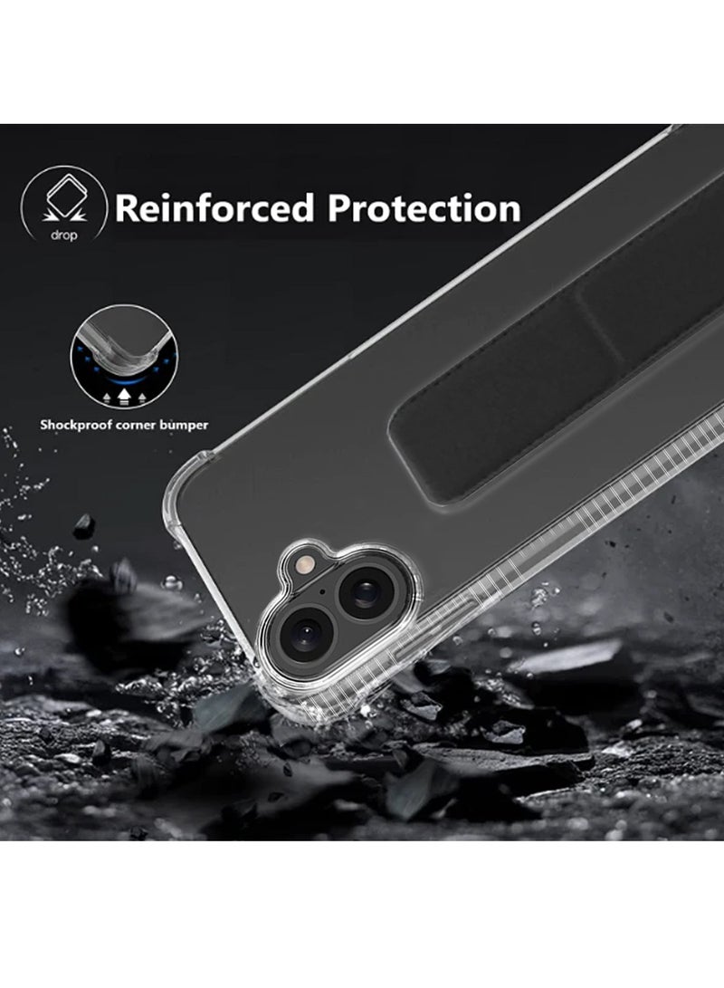 دبليو تيك غطاء حافظة آيفون 17 5G 2025 مع مقبض من TPU - شفاف/أسود - Image 4