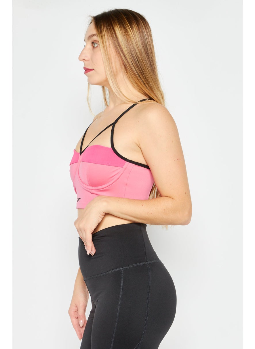 Reebok x Cardi B - Women Sportswear Fit Non Padded Training Sports Bra, Pink - Image 1