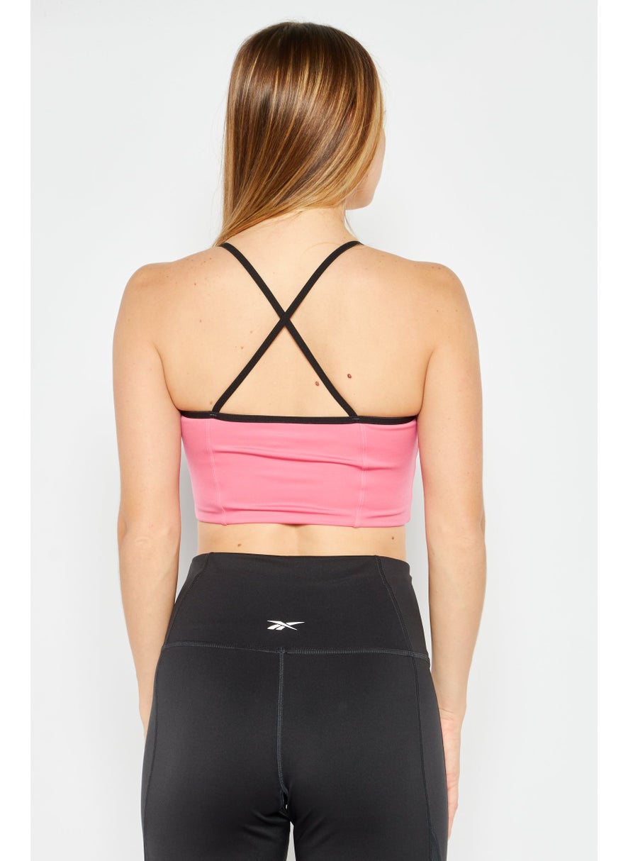 Reebok x Cardi B - Women Sportswear Fit Non Padded Training Sports Bra, Pink - Image 1
