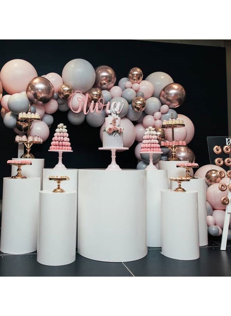 DUNISO 170pcs Multicolor Balloon Garland Arch Kit Metallic Pink and Grey Pastel Latex Balloons Set For Baby Wedding Birthday Party Background Decorations - Image 3