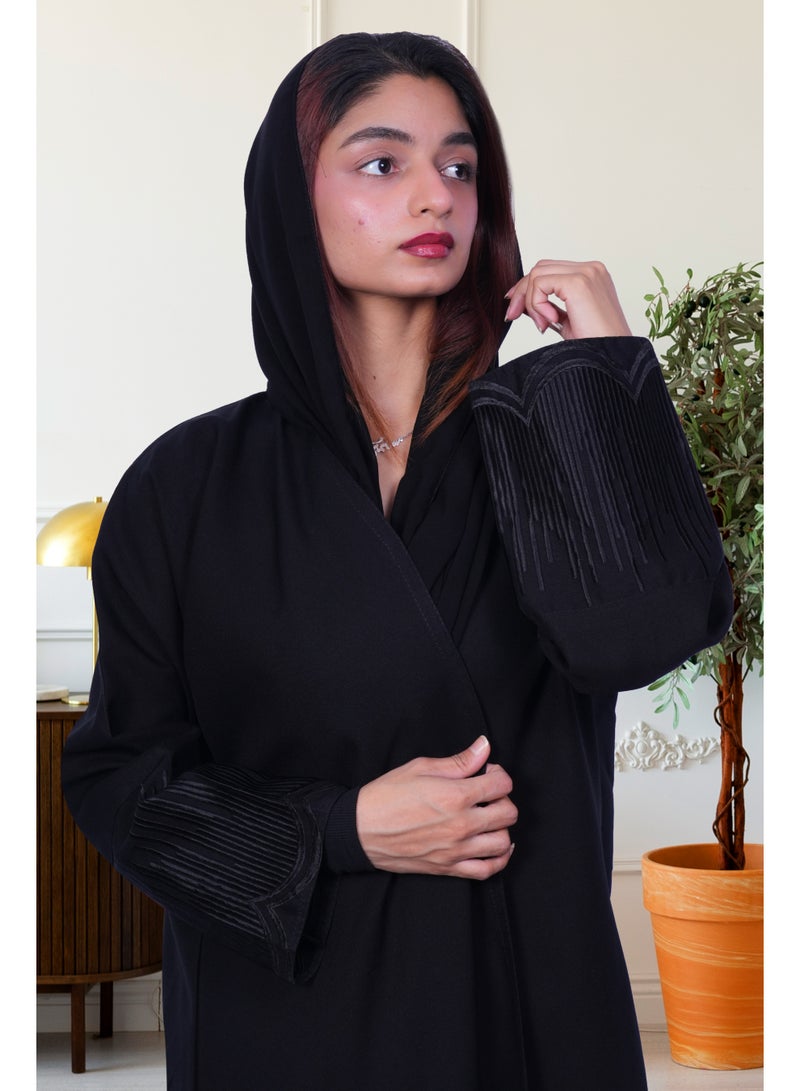 فاشون لاين عباية عربية جذابة باللون الأسود - Image 3