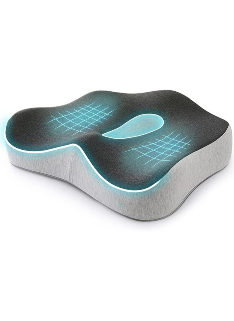 Generic - Memory Foam Seat Cushion for Desk Chair, 3D Full Wrap Office Chairs Cushions for Tailbone Pain Relief,Back Pain,Chair Cushion Support for Home, Office and Car Seat Driver - Image 1