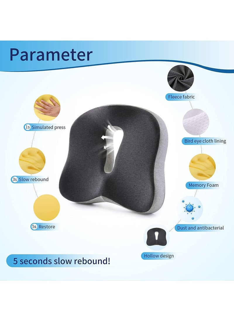 Generic - Memory Foam Seat Cushion for Desk Chair, 3D Full Wrap Office Chairs Cushions for Tailbone Pain Relief,Back Pain,Chair Cushion Support for Home, Office and Car Seat Driver - Image 1