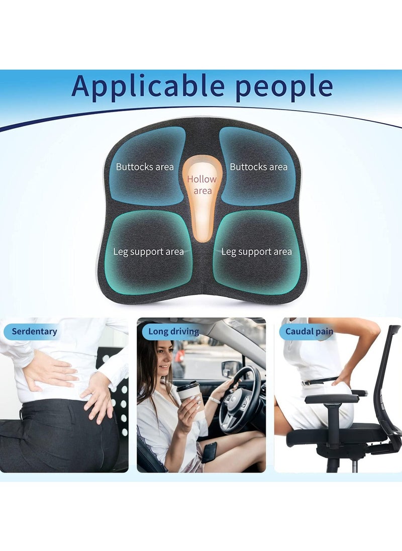 Generic - Memory Foam Seat Cushion for Desk Chair, 3D Full Wrap Office Chairs Cushions for Tailbone Pain Relief,Back Pain,Chair Cushion Support for Home, Office and Car Seat Driver - Image 1